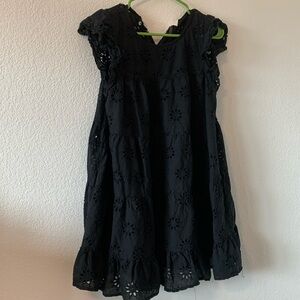 Black eyelet mini dress medium